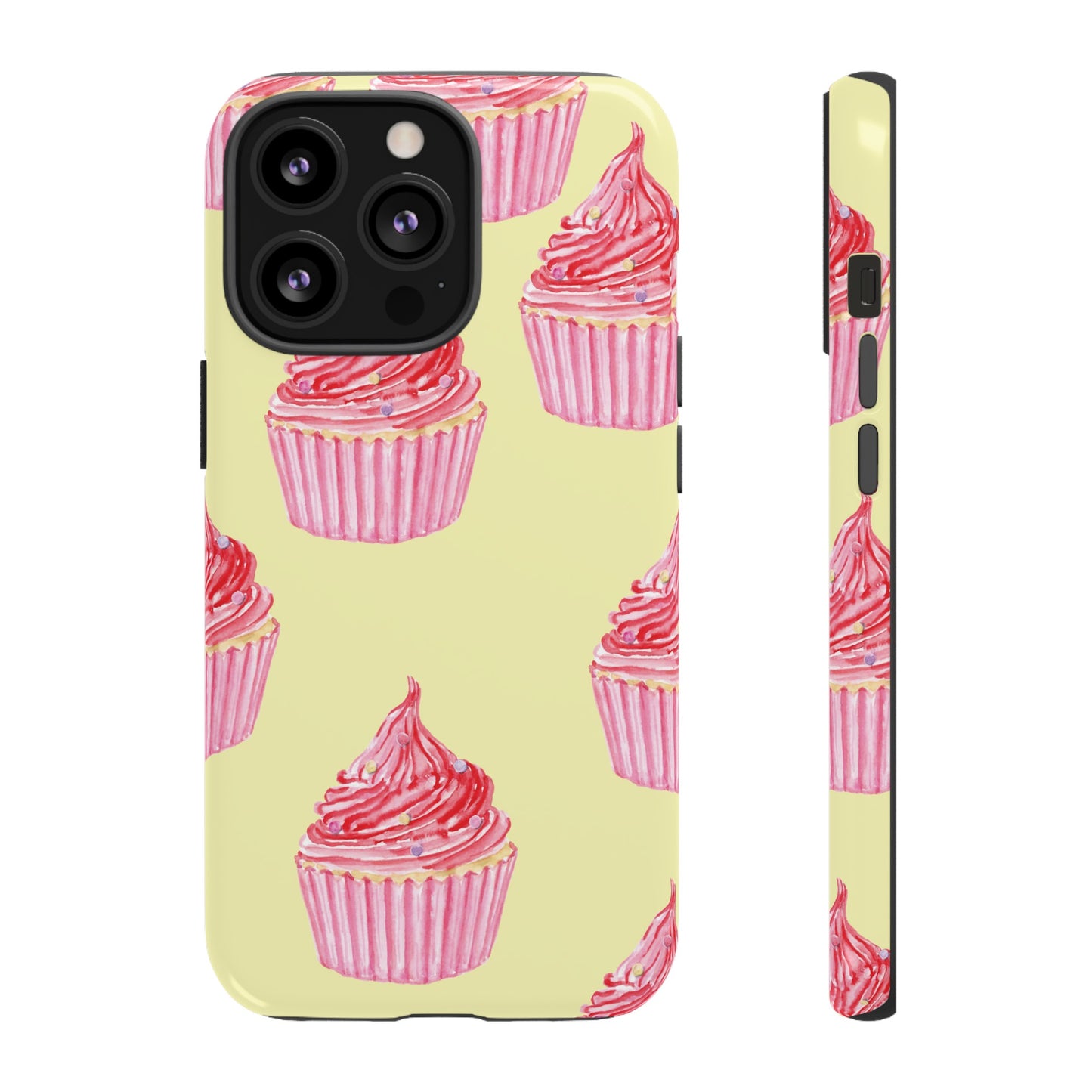 Pink Cupcake Wallpaper Phone Case | iPhone 15 Plus/ Pro, 14, 13, 12| Google Pixel 7, Pro, 5| Samsung Galaxy S23 All Major Phone Models