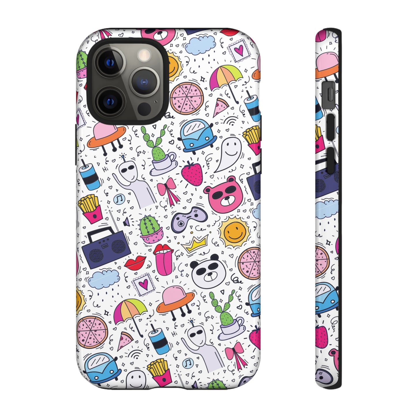 Cartoon Collage Phone Case | iPhone 15 Plus/ Pro, 14, 13, 12| Google Pixel 7, Pro, 5| Samsung Galaxy S23 All Major Phone Models