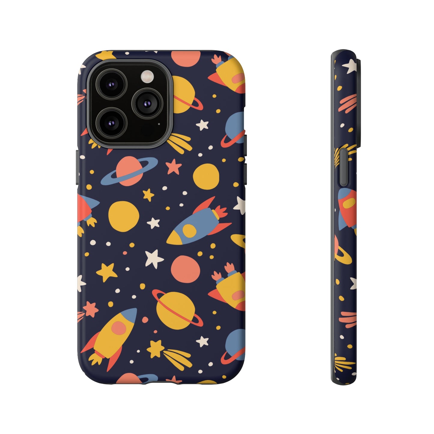 Cartoon Space Wallpaper Phone Case | iPhone 15 Plus/ Pro, 14, 13, 12| Google Pixel 7, Pro, 5| Samsung Galaxy S23 All Major Phone Models