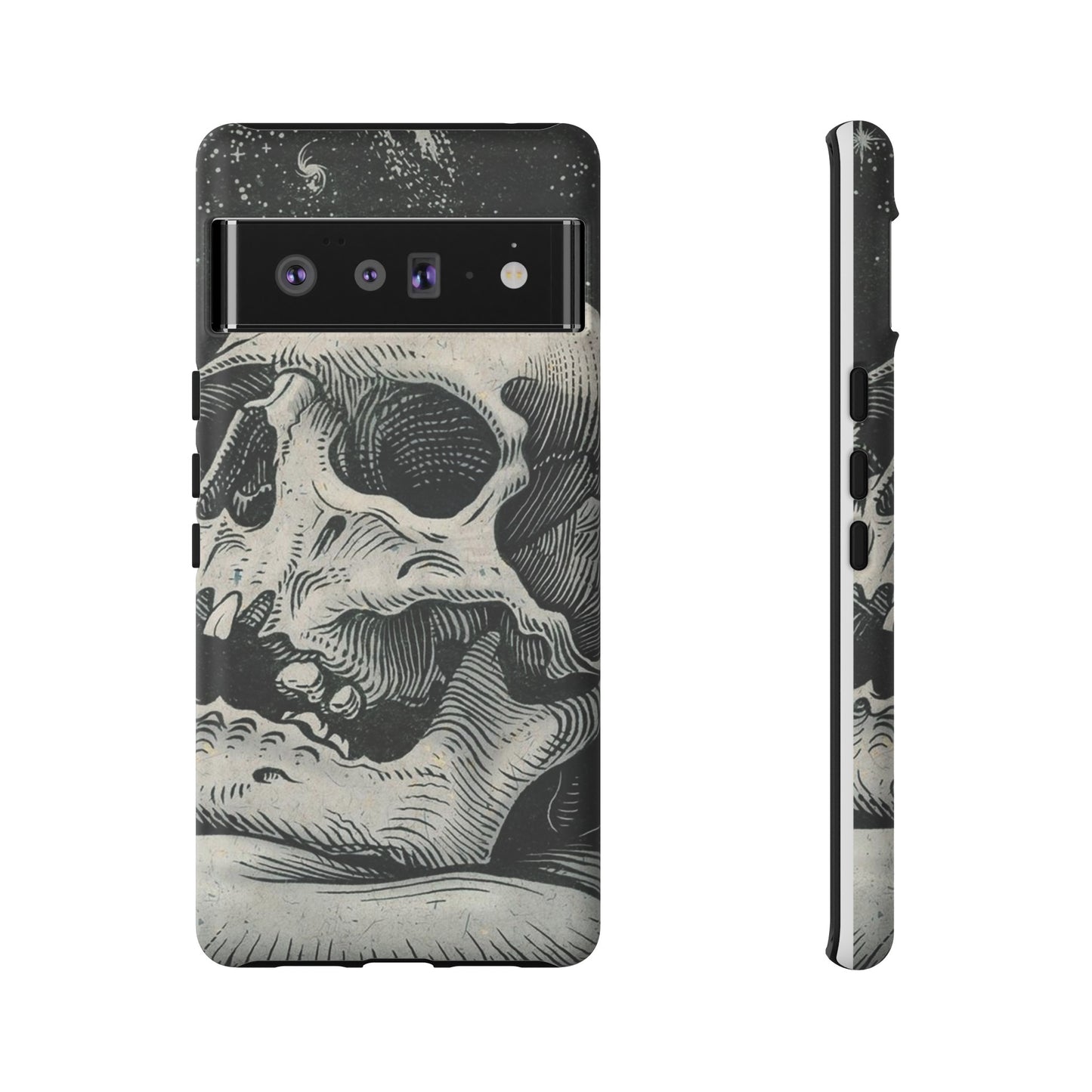 Skull Wallpaper Phone Case | iPhone 15 Plus/ Pro, 14, 13, 12| Google Pixel 7, Pro, 5| Samsung Galaxy S23 All Major Phone Models