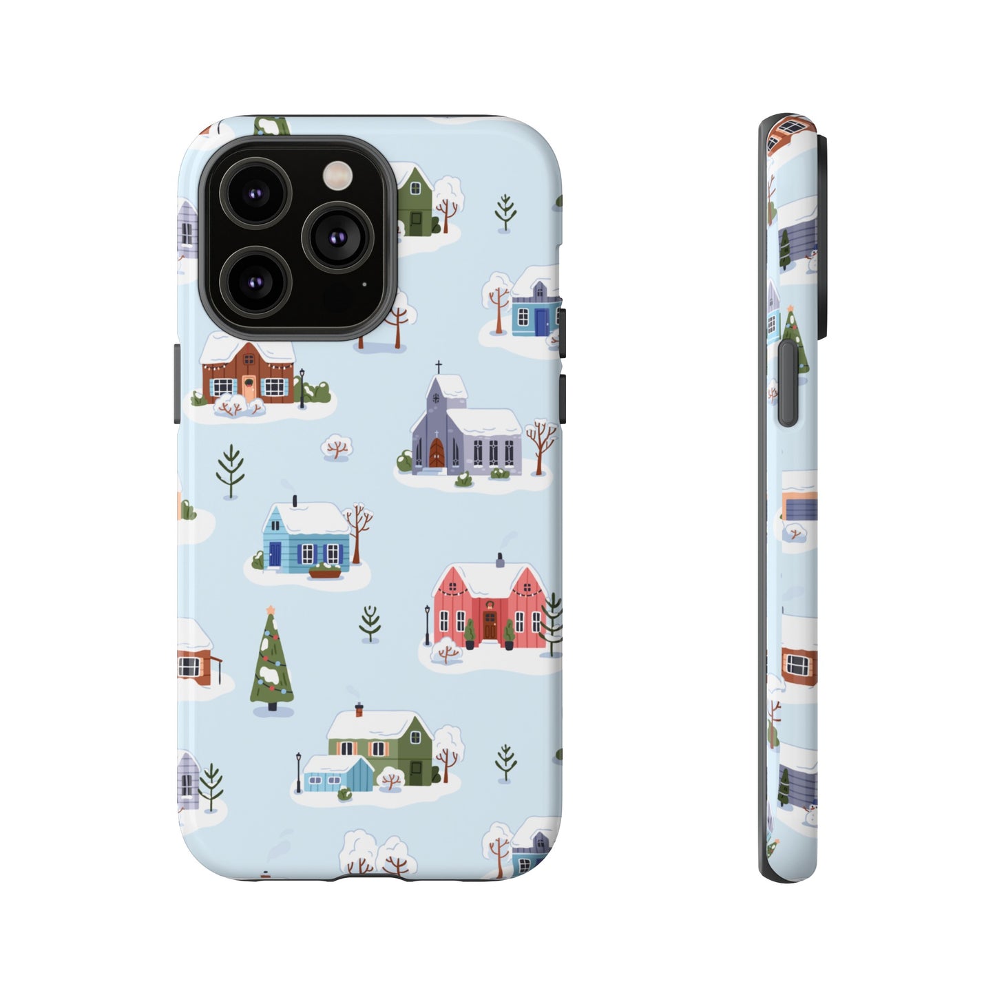 Snowy Merry Christmas Wallpaper Phone Case | iPhone 15 Plus/ Pro, 14, 13, 12| Google Pixel 7, Pro, 5| Samsung Galaxy S23 All Major Phone Models