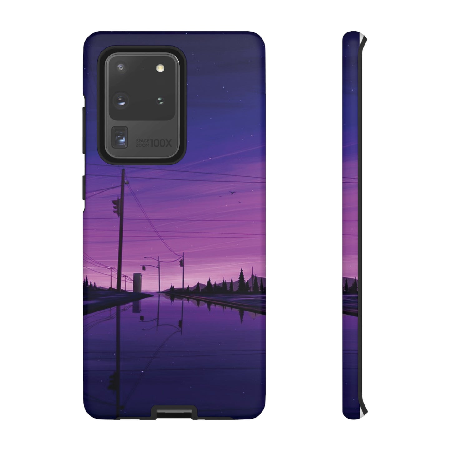 Purple Night Sky Wallpaper Phone Case | iPhone 15 Plus/ Pro, 14, 13, 12| Google Pixel 7, Pro, 5| Samsung Galaxy S23 All Major Phone Models