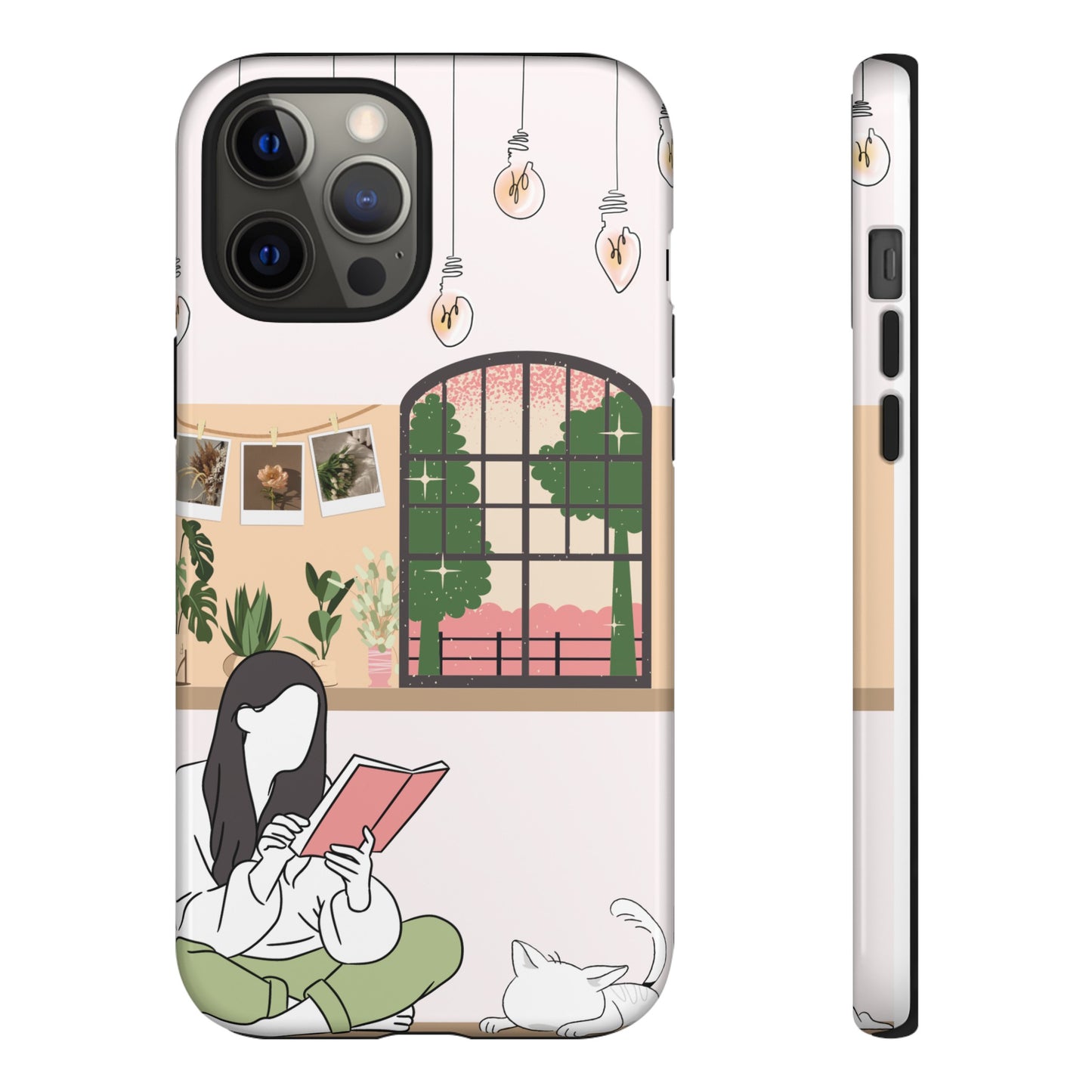 Girl and Cat Wallpaper Phone Case | iPhone 15 Plus/ Pro, 14, 13, 12| Google Pixel 7, Pro, 5| Samsung Galaxy S23 All Major Phone Models