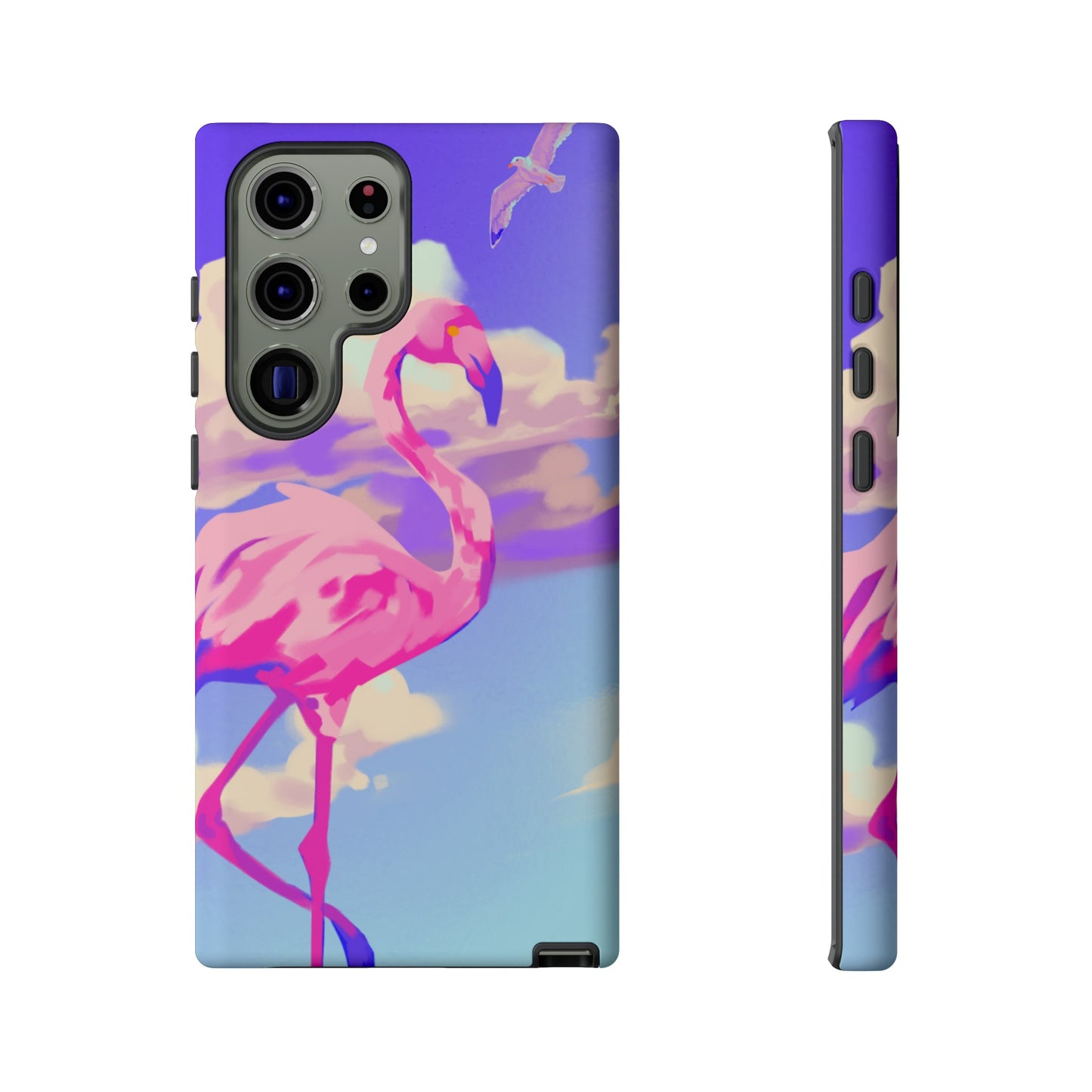 Flamingo In The Clouds Phone Case | iPhone 15 Plus/ Pro, 14, 13, 12| Google Pixel 7, Pro, 5| Samsung Galaxy S23 All Major Phone Models