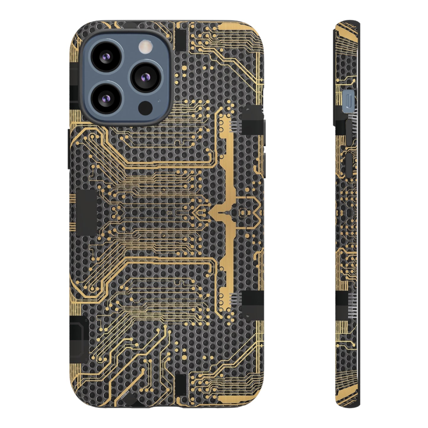 Golden Circuit Board Wallpaper Phone Case | iPhone 15 Plus/ Pro, 14, 13, 12| Google Pixel 7, Pro, 5| Samsung Galaxy S23 All Major Phone Models