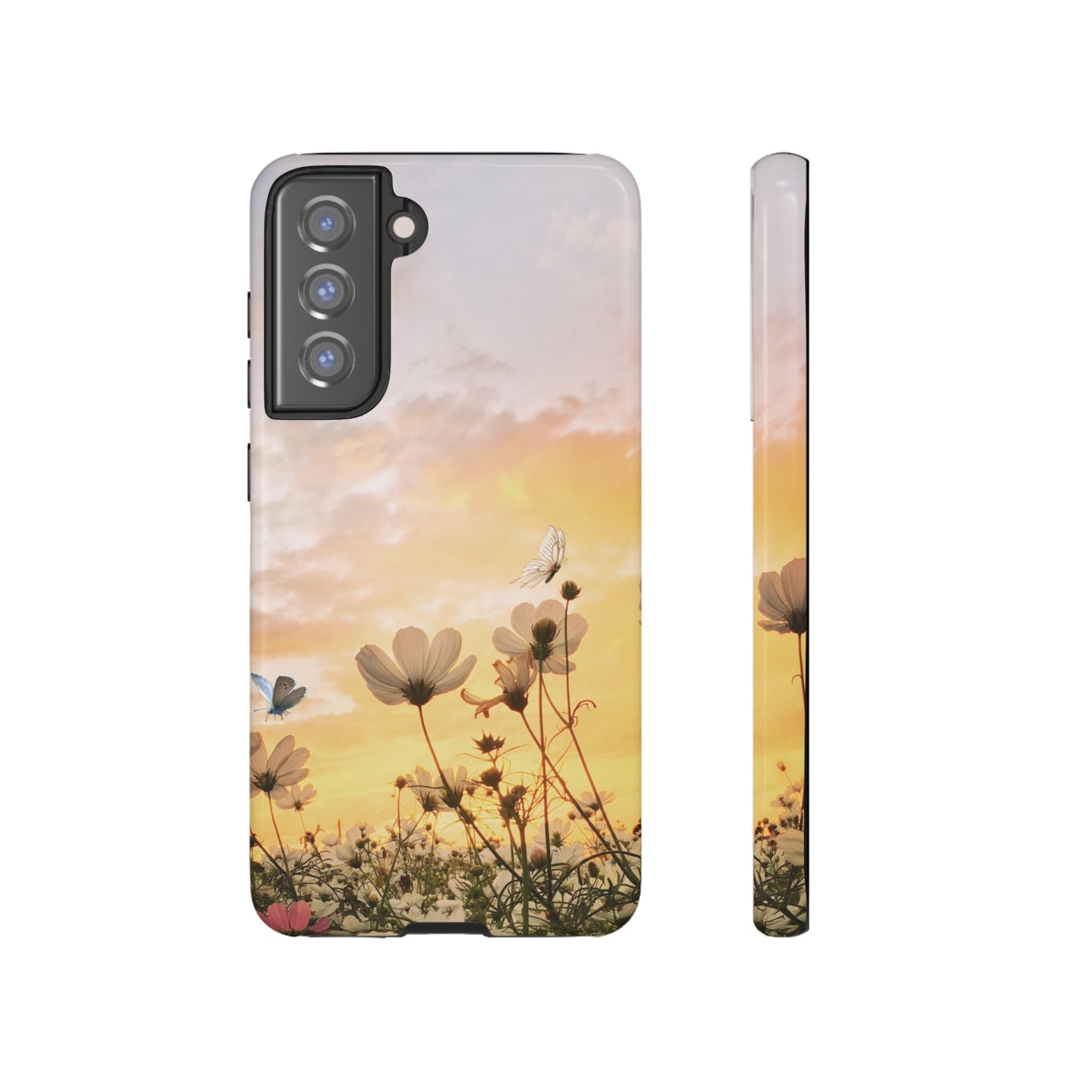 Flowers At Sunset Wallpaper Phone Case | iPhone 15 Plus/ Pro, 14, 13, 12| Google Pixel 7, Pro, 5| Samsung Galaxy S23 All Major Phone Models