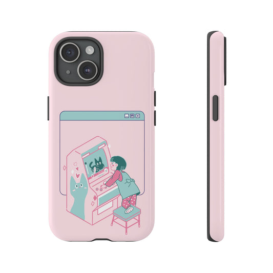 Gaming Arcade Cat Phone Case | iPhone 15 Plus/ Pro, 14, 13, 12| Google Pixel 7, Pro, 5| Samsung Galaxy S23 All Major Phone Models