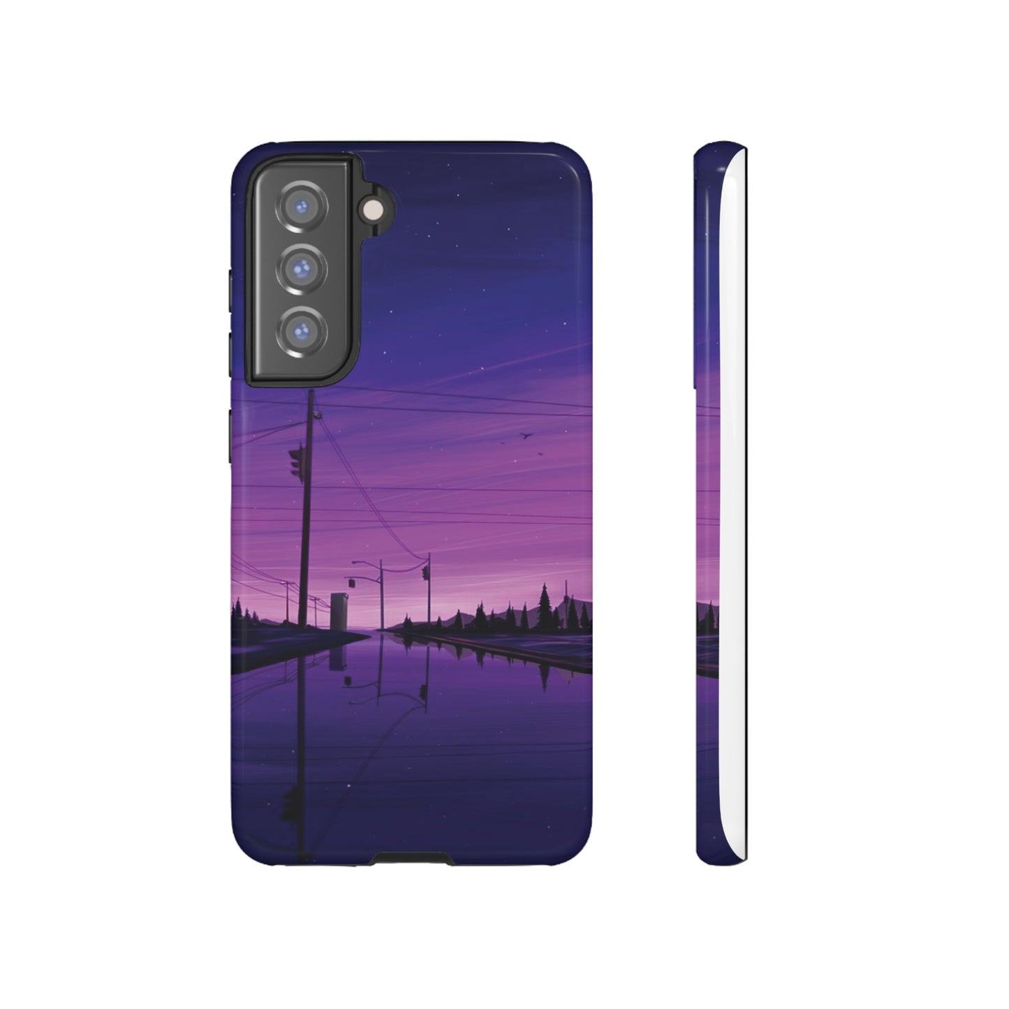 Purple Night Sky Wallpaper Phone Case | iPhone 15 Plus/ Pro, 14, 13, 12| Google Pixel 7, Pro, 5| Samsung Galaxy S23 All Major Phone Models