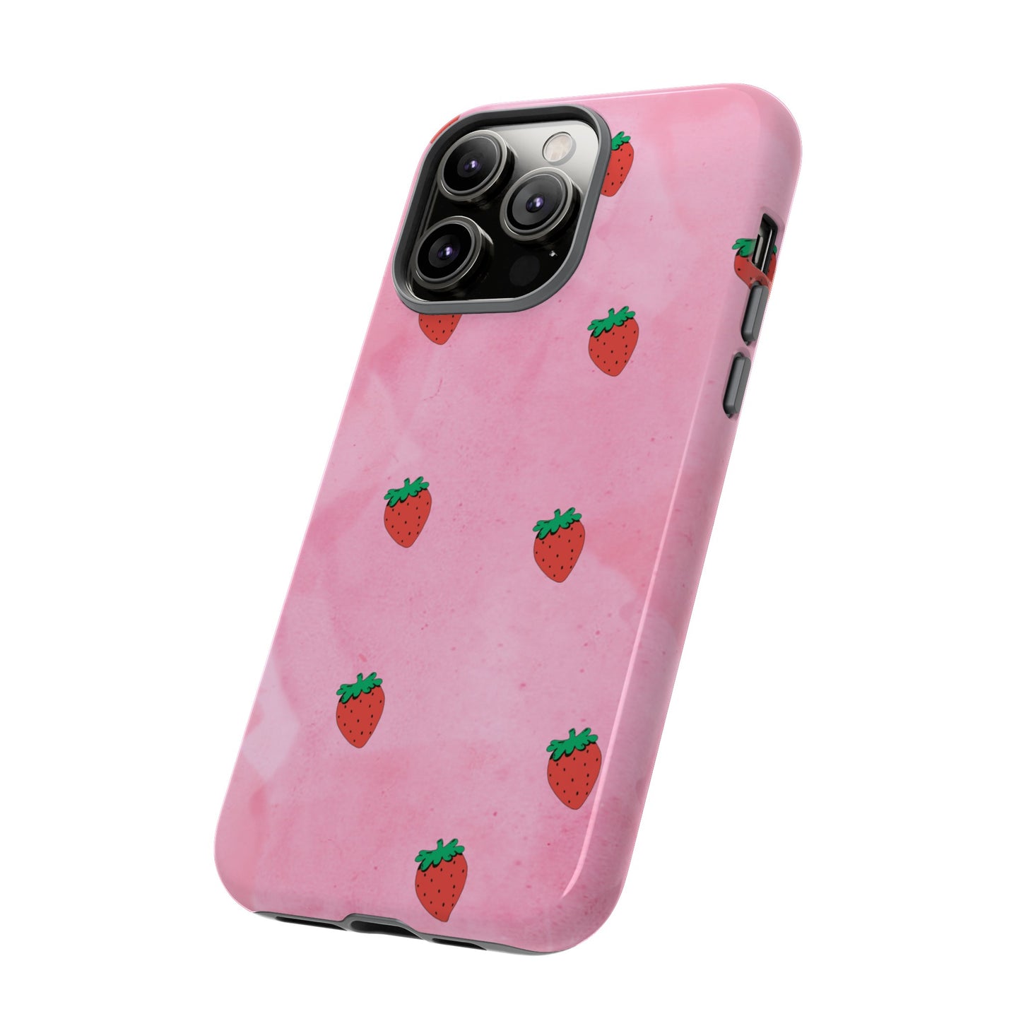 Strawberry Wallpaper Phone Case | iPhone 15 Plus/ Pro, 14, 13, 12| Google Pixel 7, Pro, 5| Samsung Galaxy S23 All Major Phone Models