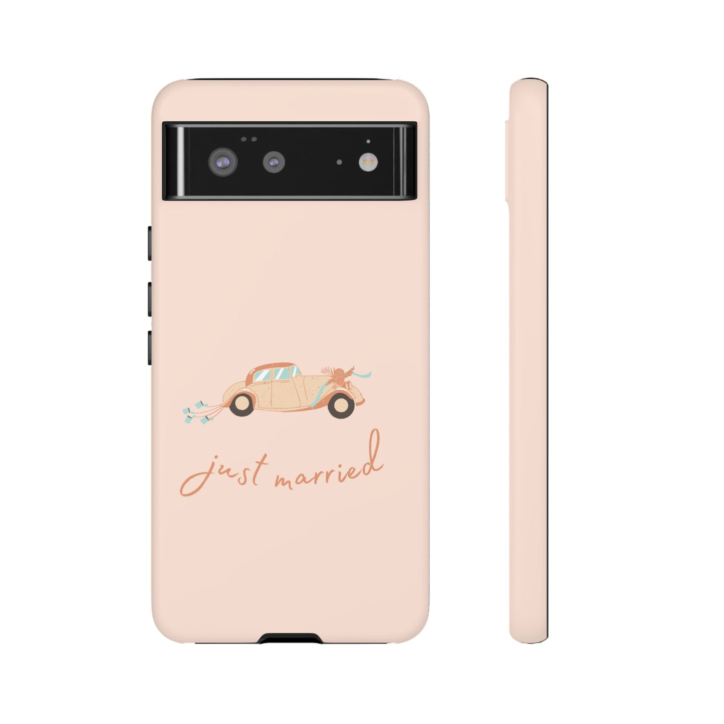 Just Married Phone Case | iPhone 15 Plus/ Pro, 14, 13, 12| Google Pixel 7, Pro, 5| Samsung Galaxy S23 All Major Phone Models