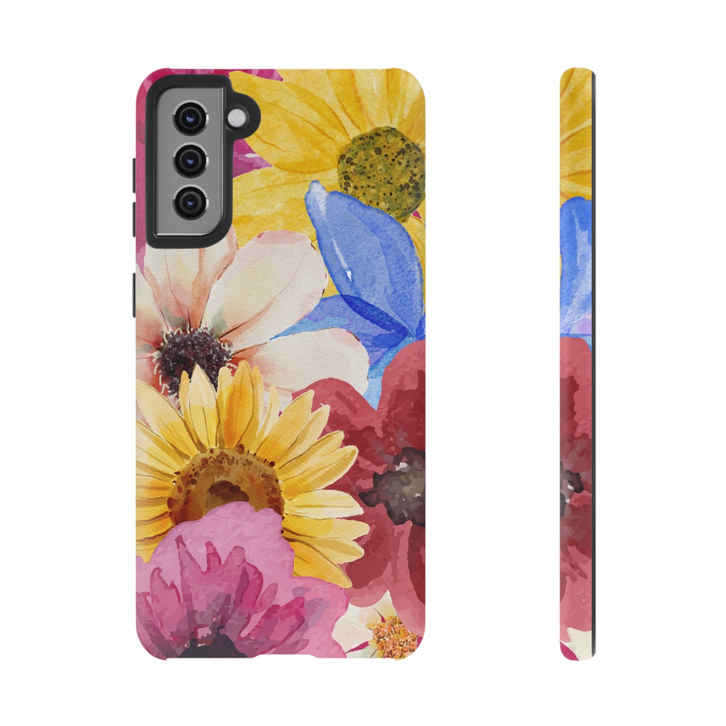 Overlapping Flowers Wallpaper Phone Case | iPhone 15 Plus/ Pro, 14, 13, 12| Google Pixel 7, Pro, 5| Samsung Galaxy S23 All Major Phone Models