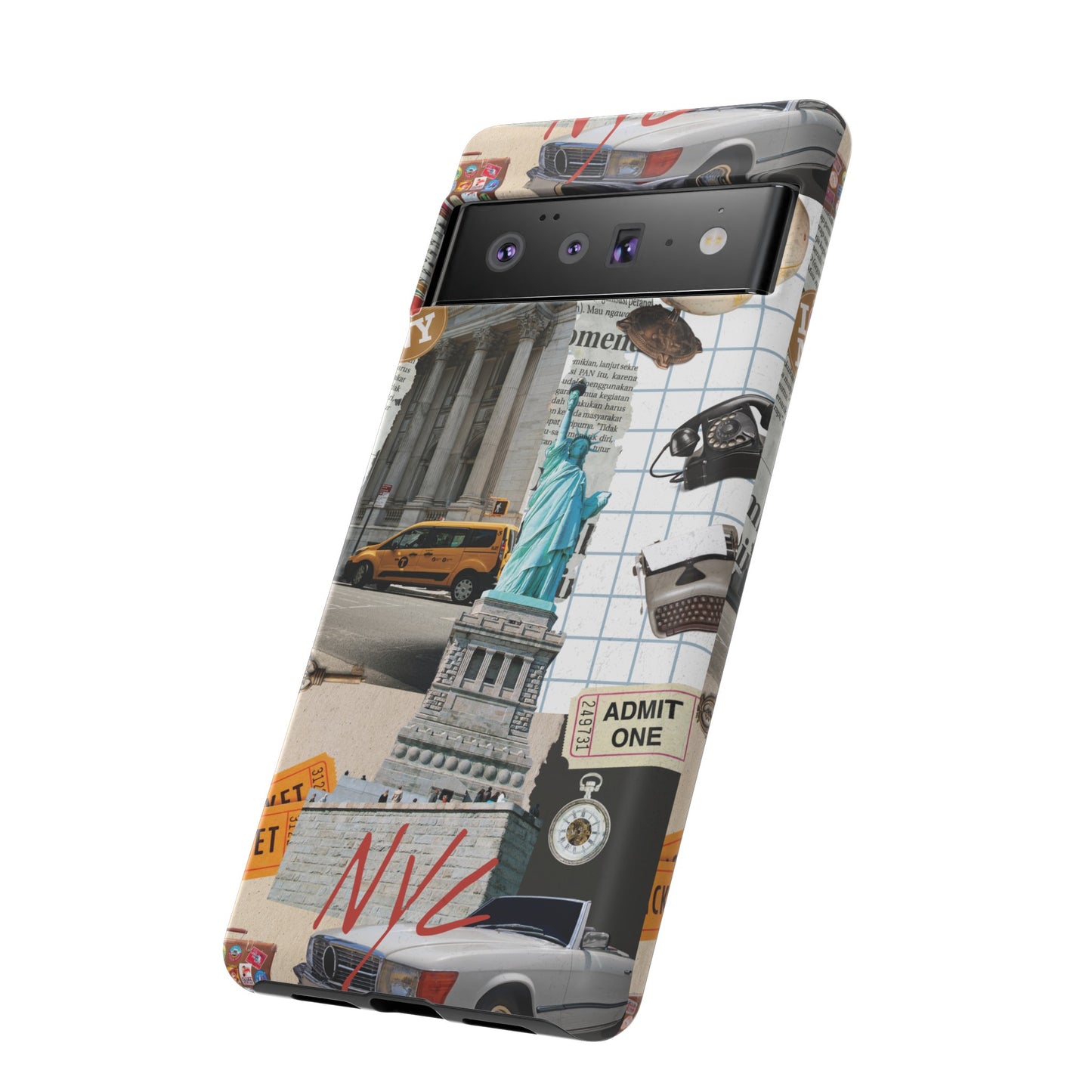 New York City Collage Wallpaper Phone Case | iPhone 15 Plus/ Pro, 14, 13, 12| Google Pixel 7, Pro, 5| Samsung Galaxy S23 All Major Phone Models