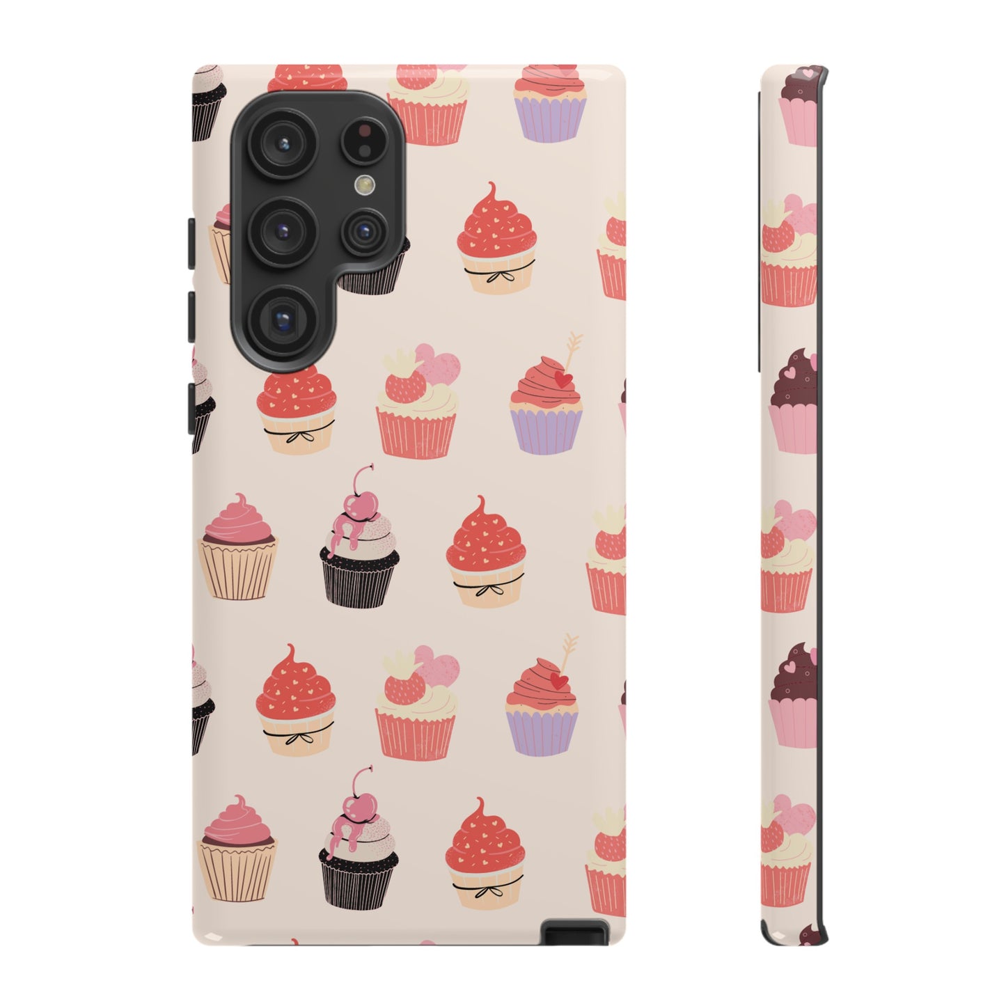 Cupcake Collage Wallpaper Phone Case | iPhone 15 Plus/ Pro, 14, 13, 12| Google Pixel 7, Pro, 5| Samsung Galaxy S23 All Major Phone Models