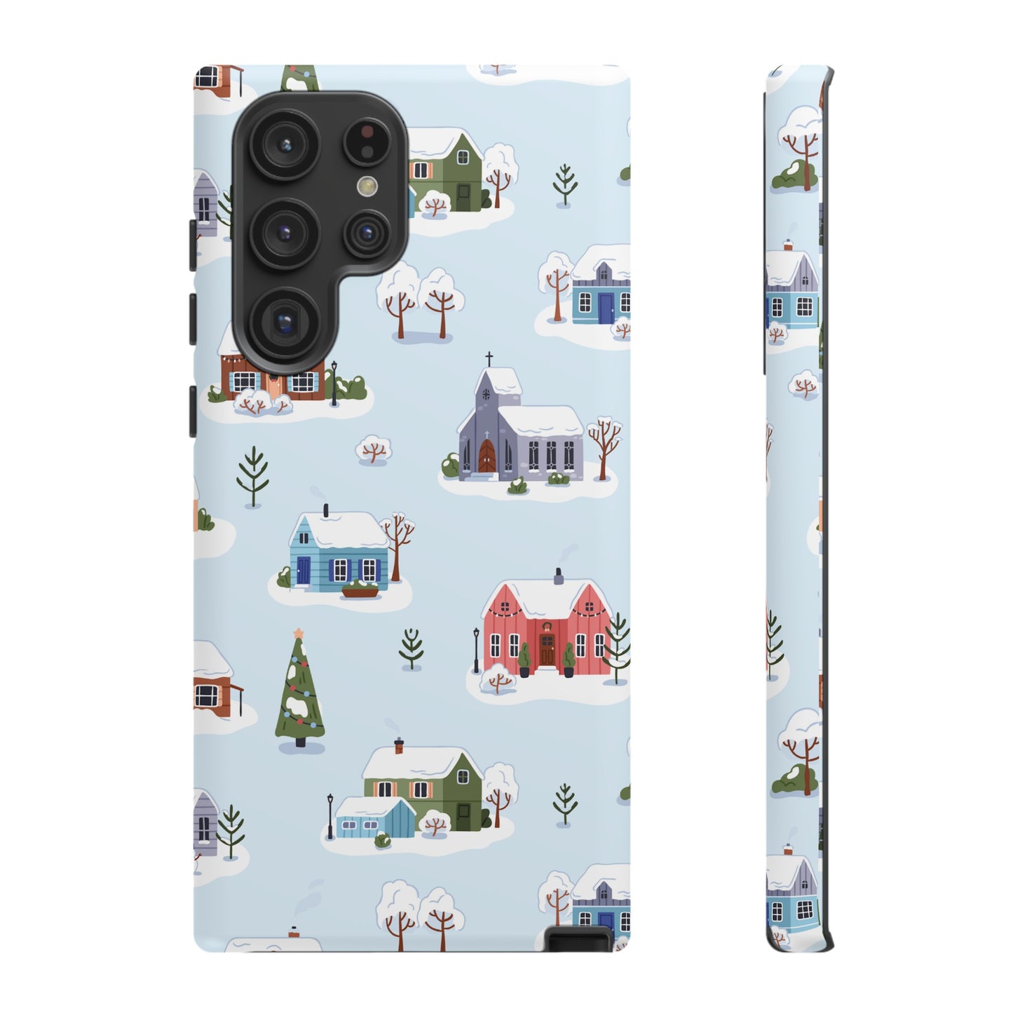 Snowy Merry Christmas Wallpaper Phone Case | iPhone 15 Plus/ Pro, 14, 13, 12| Google Pixel 7, Pro, 5| Samsung Galaxy S23 All Major Phone Models