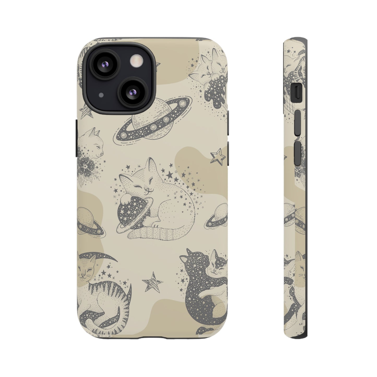 Floating Cosmic Cat Comfort Phone Case | iPhone 15 Plus/ Pro, 14, 13, 12| Google Pixel 7, Pro, 5| Samsung Galaxy S23 All Major Phone Models