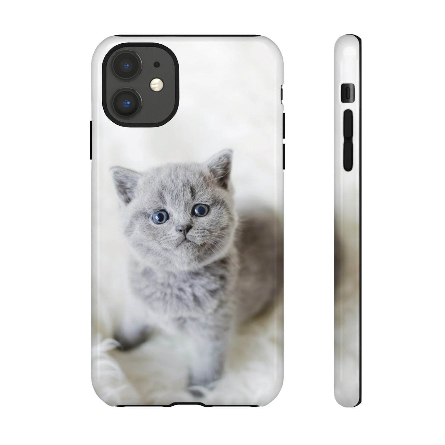 Grey Kitten Wallpaper Phone Case | iPhone 15 Plus/ Pro, 14, 13, 12| Google Pixel 7, Pro, 5| Samsung Galaxy S23 All Major Phone Models