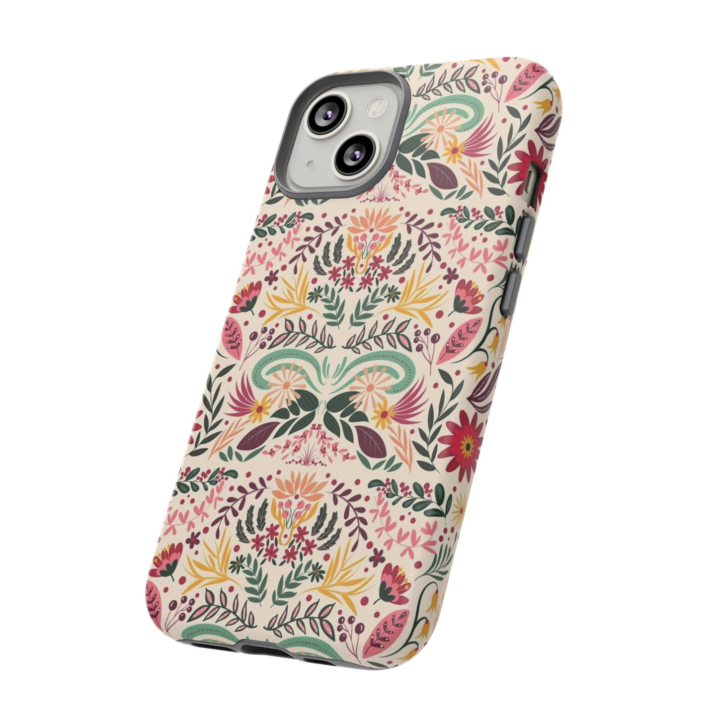 Bright Floral Wallpaper Phone Case | iPhone 15 Plus/ Pro, 14, 13, 12| Google Pixel 7, Pro, 5| Samsung Galaxy S23 All Major Phone Models