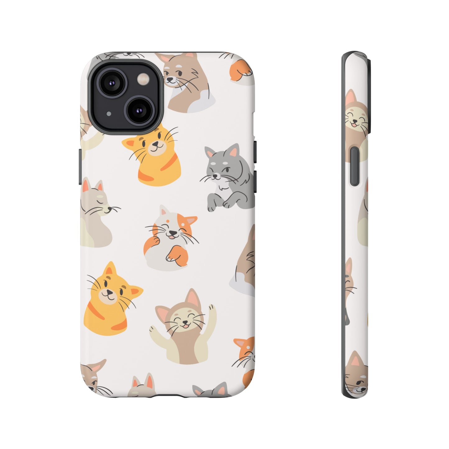 Adorable Cats Wallpaper Phone Case | iPhone 15 Plus/ Pro, 14, 13, 12| Google Pixel 7, Pro, 5| Samsung Galaxy S23 All Major Phone Models