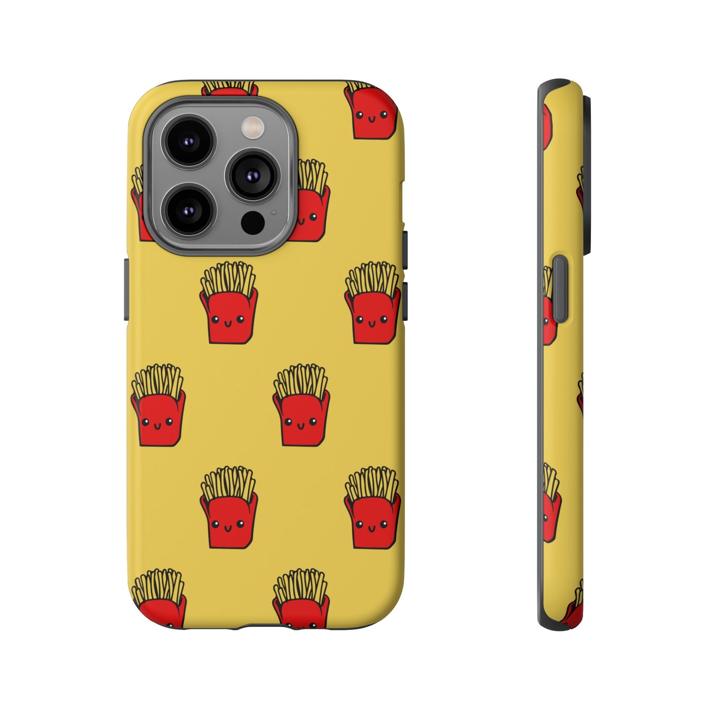 Smiling Fries Wallpaper Phone Case | iPhone 15 Plus/ Pro, 14, 13, 12| Google Pixel 7, Pro, 5| Samsung Galaxy S23 All Major Phone Models