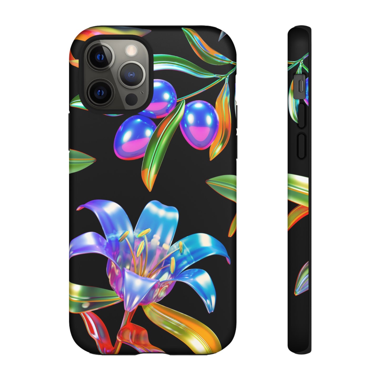 Metallic Flowers Phone Case | iPhone 15 Plus/ Pro, 14, 13, 12| Google Pixel 7, Pro, 5| Samsung Galaxy S23 All Major Phone Models