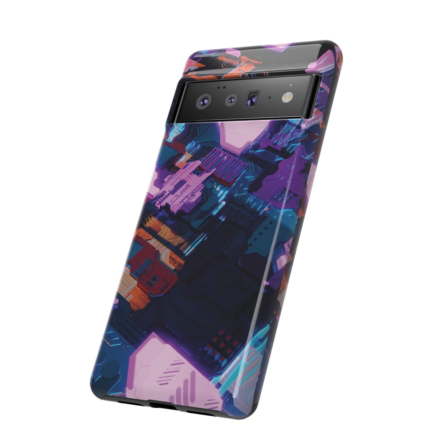 Purple Circuit Board Wallpaper Phone Case | iPhone 15 Plus/ Pro, 14, 13, 12| Google Pixel 7, Pro, 5| Samsung Galaxy S23 All Major Phone Models