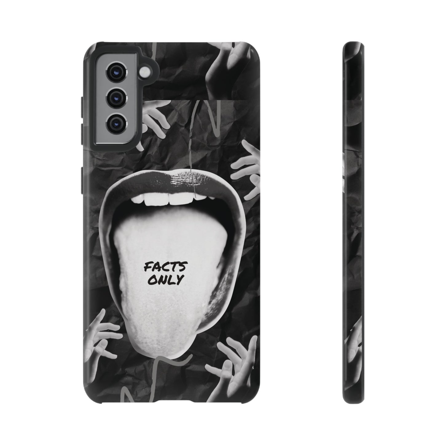 Facts Only Wallpaper Phone Case | iPhone 15 Plus/ Pro, 14, 13, 12| Google Pixel 7, Pro, 5| Samsung Galaxy S23 All Major Phone Models