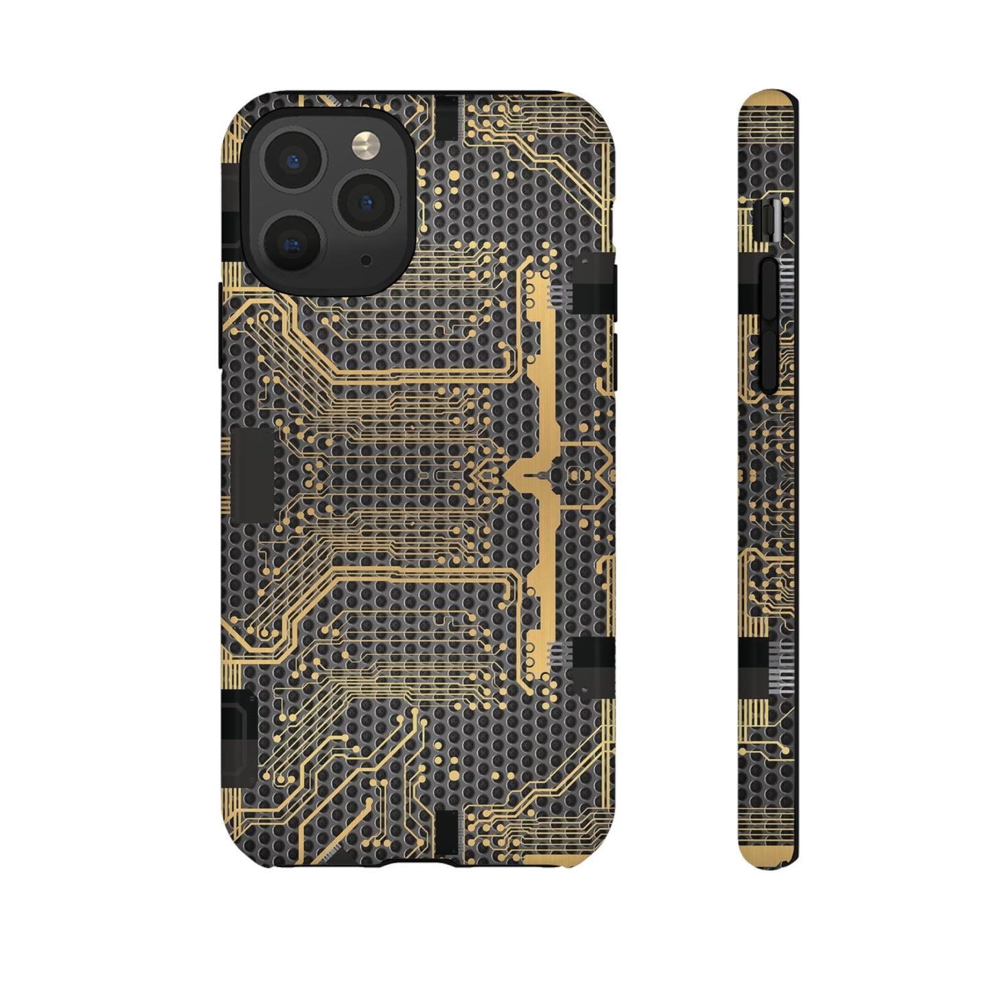 Golden Circuit Board Wallpaper Phone Case | iPhone 15 Plus/ Pro, 14, 13, 12| Google Pixel 7, Pro, 5| Samsung Galaxy S23 All Major Phone Models