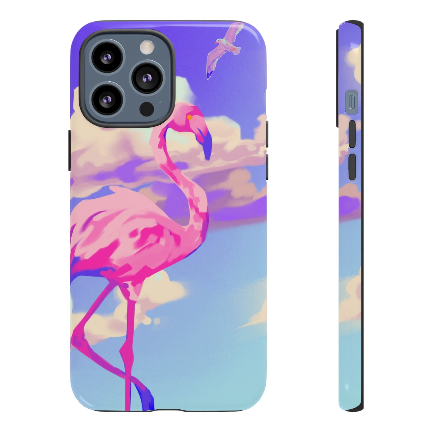 Flamingo In The Clouds Phone Case | iPhone 15 Plus/ Pro, 14, 13, 12| Google Pixel 7, Pro, 5| Samsung Galaxy S23 All Major Phone Models