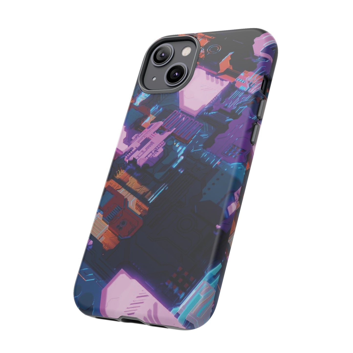 Purple Circuit Board Wallpaper Phone Case | iPhone 15 Plus/ Pro, 14, 13, 12| Google Pixel 7, Pro, 5| Samsung Galaxy S23 All Major Phone Models