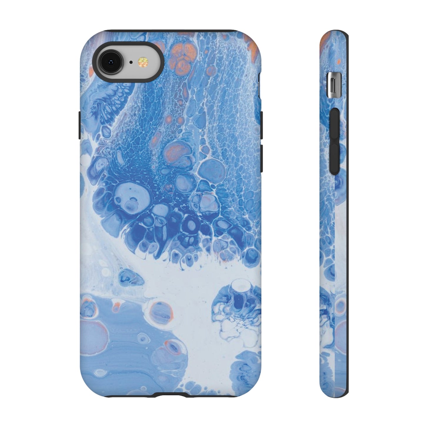 Blue and White Resin Inspired Phone Case |iPhone 15 Plus/ Pro, 14, 13, 12| Google Pixel 7, Pro, 5| Samsung Galaxy S23 All Major Phone Models