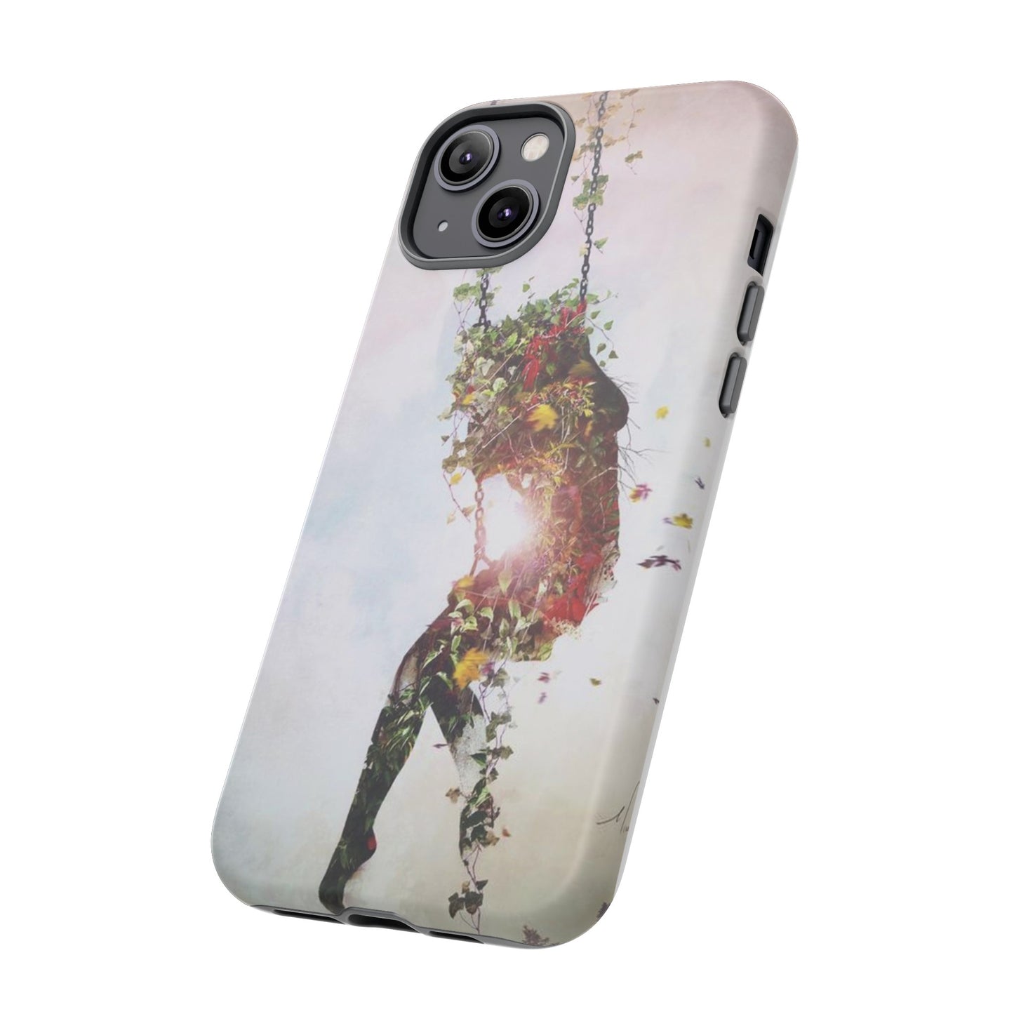 Flower Swing Girl Wallpaper Phone Case | iPhone 15 Plus/ Pro, 14, 13, 12| Google Pixel 7, Pro, 5| Samsung Galaxy S23 All Major Phone Models