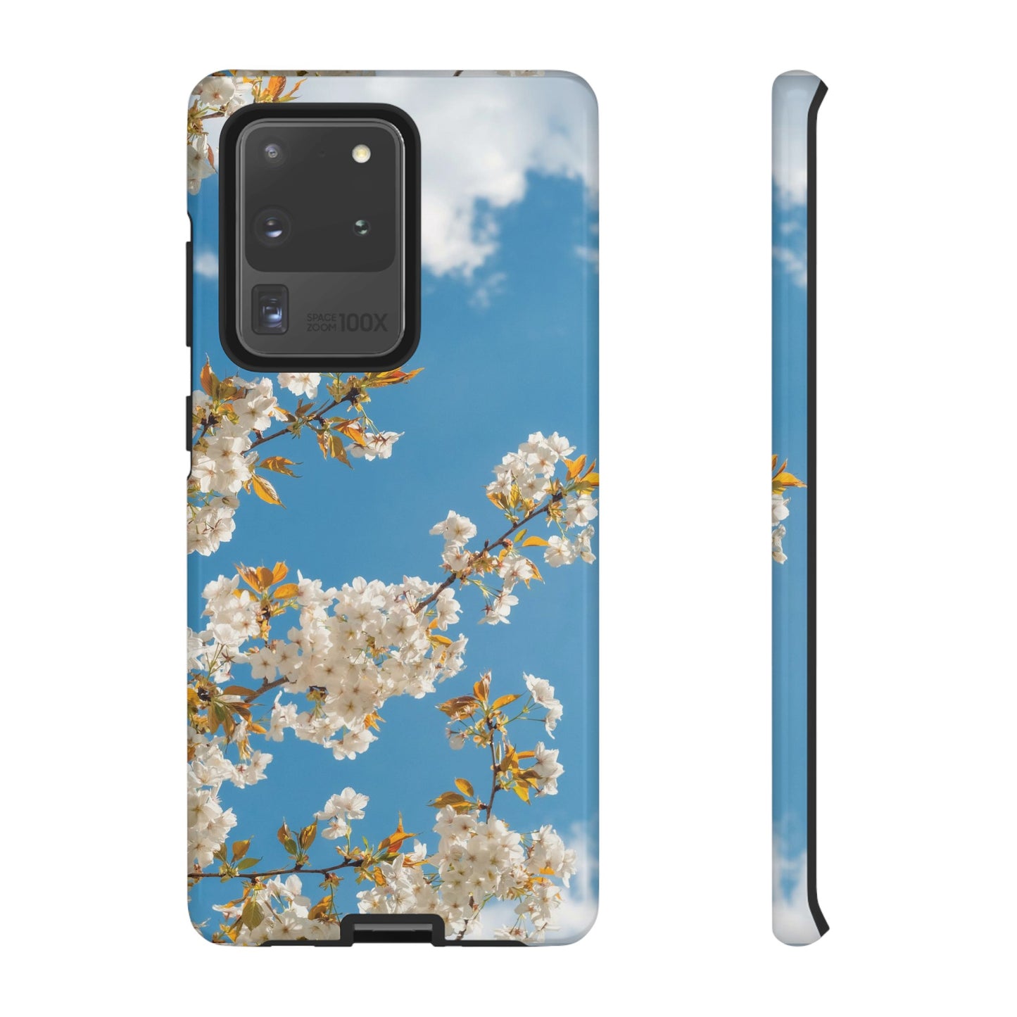 White Blossom Wallpaper Phone Case | iPhone 15 Plus/ Pro, 14, 13, 12| Google Pixel 7, Pro, 5| Samsung Galaxy S23 All Major Phone Models