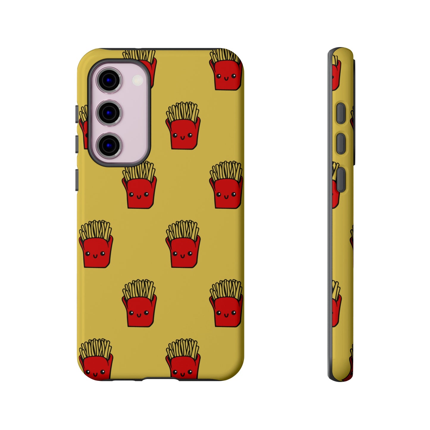 Smiling Fries Wallpaper Phone Case | iPhone 15 Plus/ Pro, 14, 13, 12| Google Pixel 7, Pro, 5| Samsung Galaxy S23 All Major Phone Models