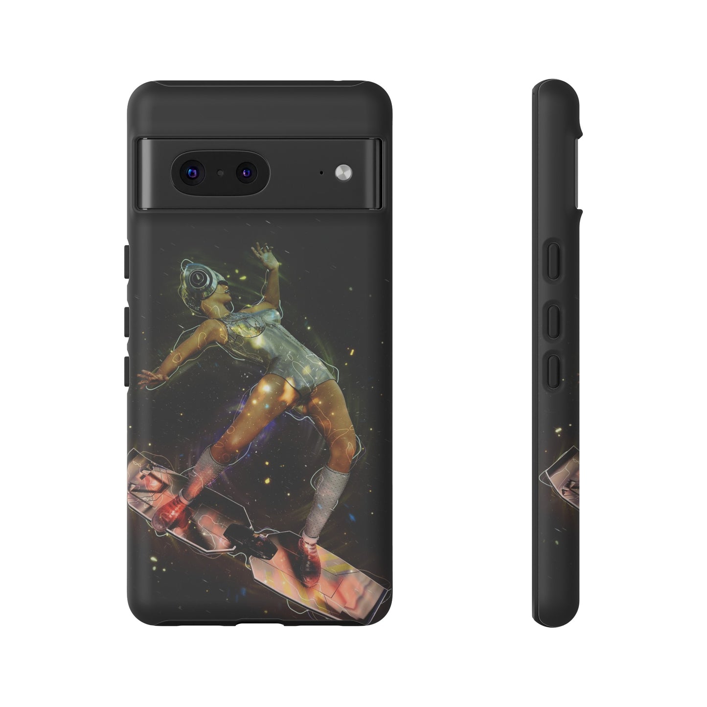 Sci-Fi Skateboard Wallpaper Phone Case | iPhone 15 Plus/ Pro, 14, 13, 12| Google Pixel 7, Pro, 5| Samsung Galaxy S23 All Major Phone Models