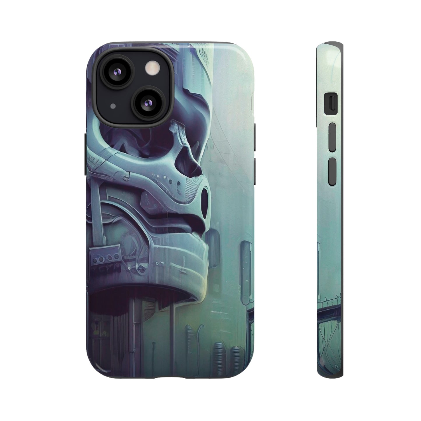 Sci-Fi Skull Wallpaper Phone Case | iPhone 15 Plus/ Pro, 14, 13, 12| Google Pixel 7, Pro, 5| Samsung Galaxy S23 All Major Phone Models