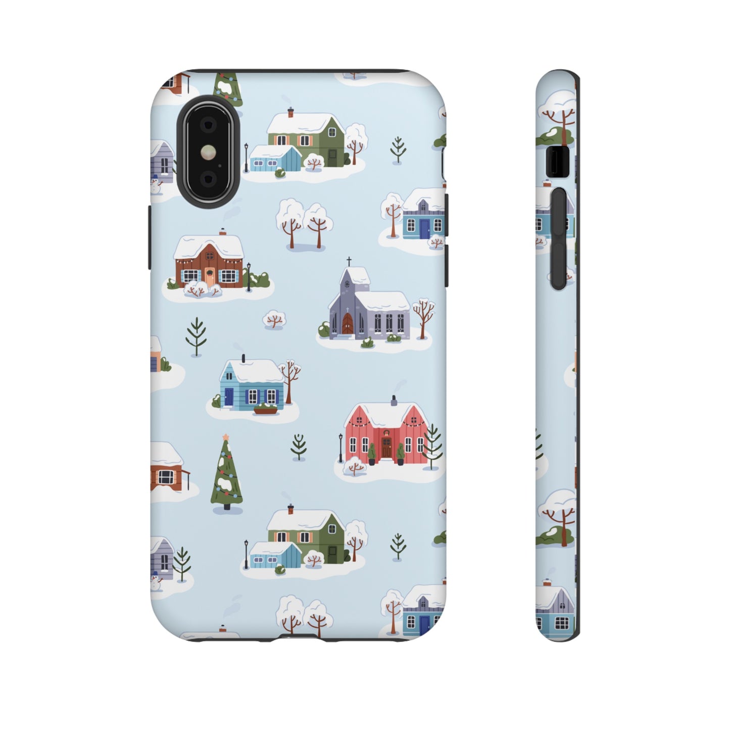 Snowy Merry Christmas Wallpaper Phone Case | iPhone 15 Plus/ Pro, 14, 13, 12| Google Pixel 7, Pro, 5| Samsung Galaxy S23 All Major Phone Models