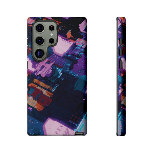 Purple Circuit Board Wallpaper Phone Case | iPhone 15 Plus/ Pro, 14, 13, 12| Google Pixel 7, Pro, 5| Samsung Galaxy S23 All Major Phone Models