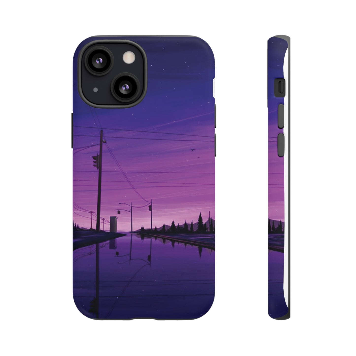 Purple Night Sky Wallpaper Phone Case | iPhone 15 Plus/ Pro, 14, 13, 12| Google Pixel 7, Pro, 5| Samsung Galaxy S23 All Major Phone Models