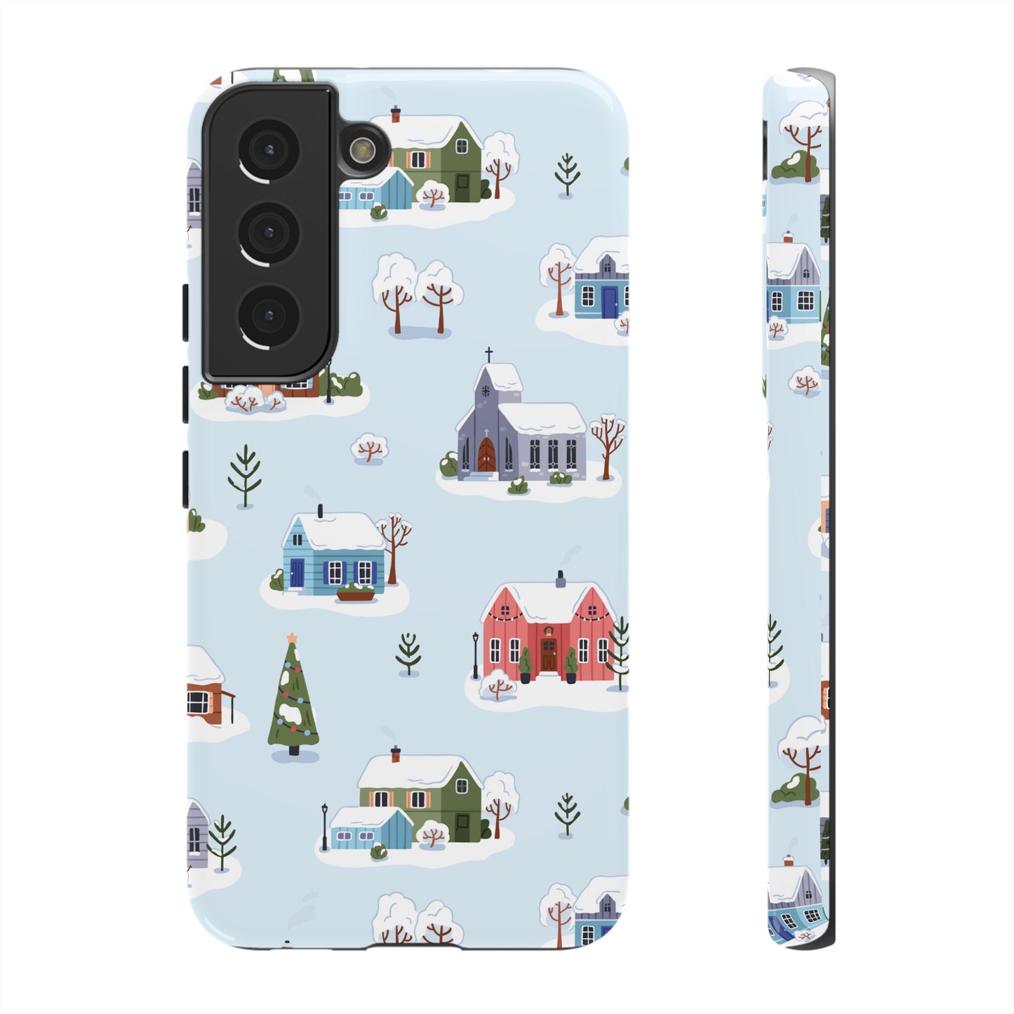 Snowy Merry Christmas Wallpaper Phone Case | iPhone 15 Plus/ Pro, 14, 13, 12| Google Pixel 7, Pro, 5| Samsung Galaxy S23 All Major Phone Models