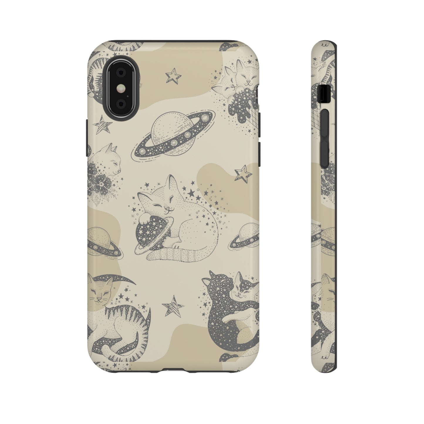 Floating Cosmic Cat Comfort Phone Case | iPhone 15 Plus/ Pro, 14, 13, 12| Google Pixel 7, Pro, 5| Samsung Galaxy S23 All Major Phone Models