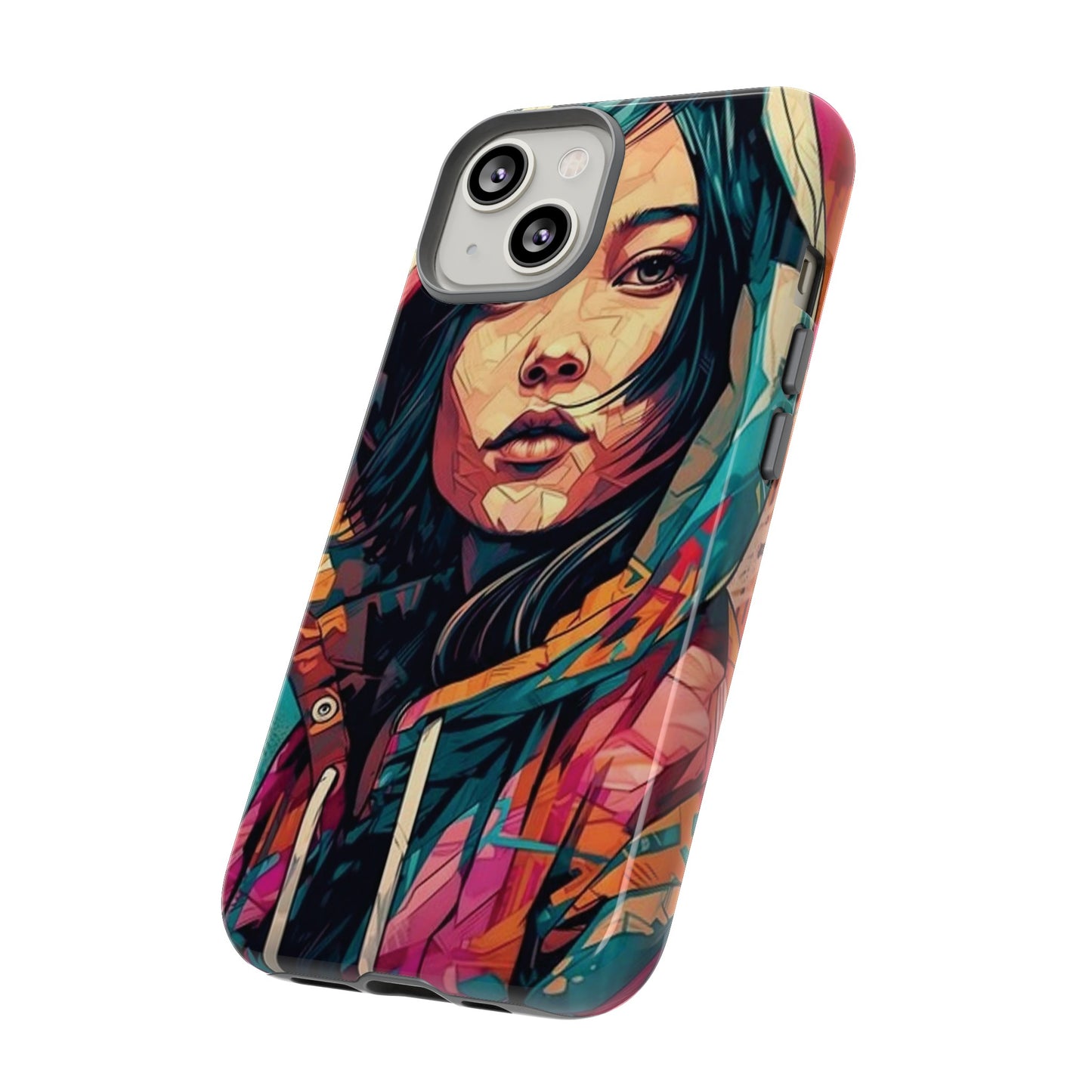 Girl Painting Wallpaper Phone Case | iPhone 15 Plus/ Pro, 14, 13, 12| Google Pixel 7, Pro, 5| Samsung Galaxy S23 All Major Phone Models