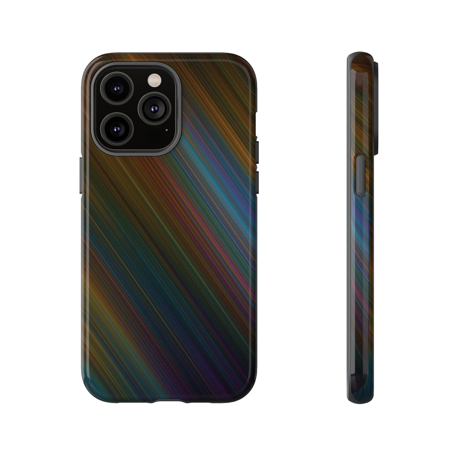 Slanted Rainbow Wallpaper Phone Case | iPhone 15 Plus/ Pro, 14, 13, 12| Google Pixel 7, Pro, 5| Samsung Galaxy S23 All Major Phone Models