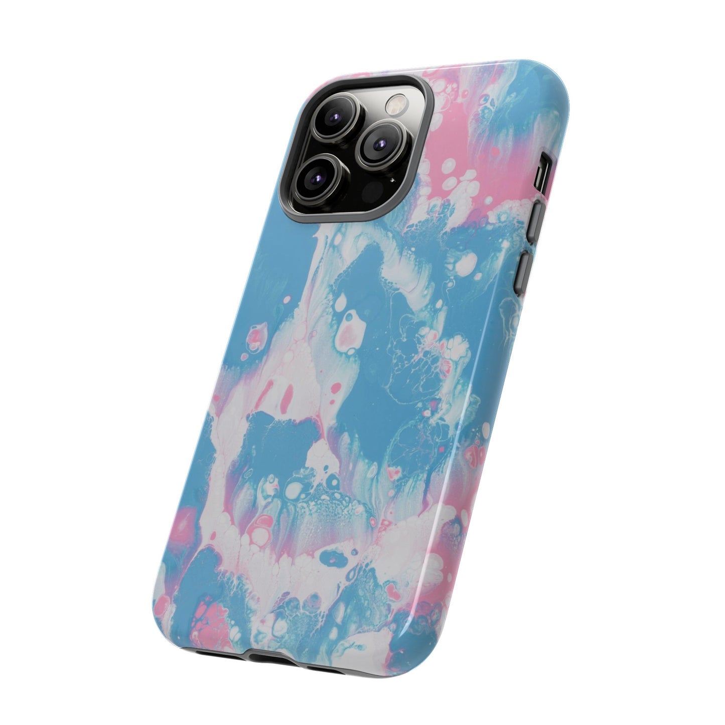 Baby Pink & Blue Resin Inspired Phone Case |iPhone 15 Plus/ Pro, 14, 13, 12|Google Pixel 7, Pro, 5|Samsung Galaxy S23 All Major Phone Models