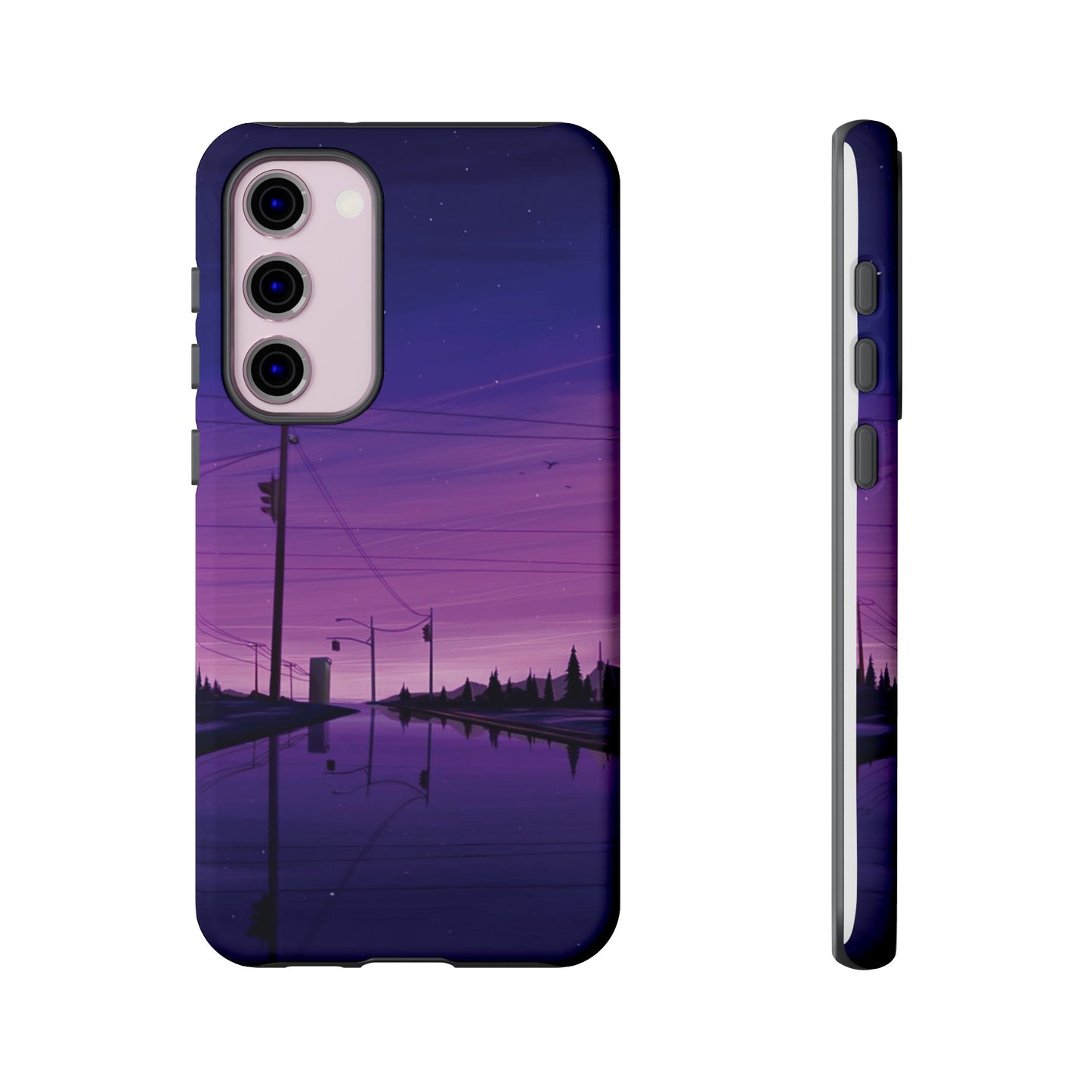 Purple Night Sky Wallpaper Phone Case | iPhone 15 Plus/ Pro, 14, 13, 12| Google Pixel 7, Pro, 5| Samsung Galaxy S23 All Major Phone Models