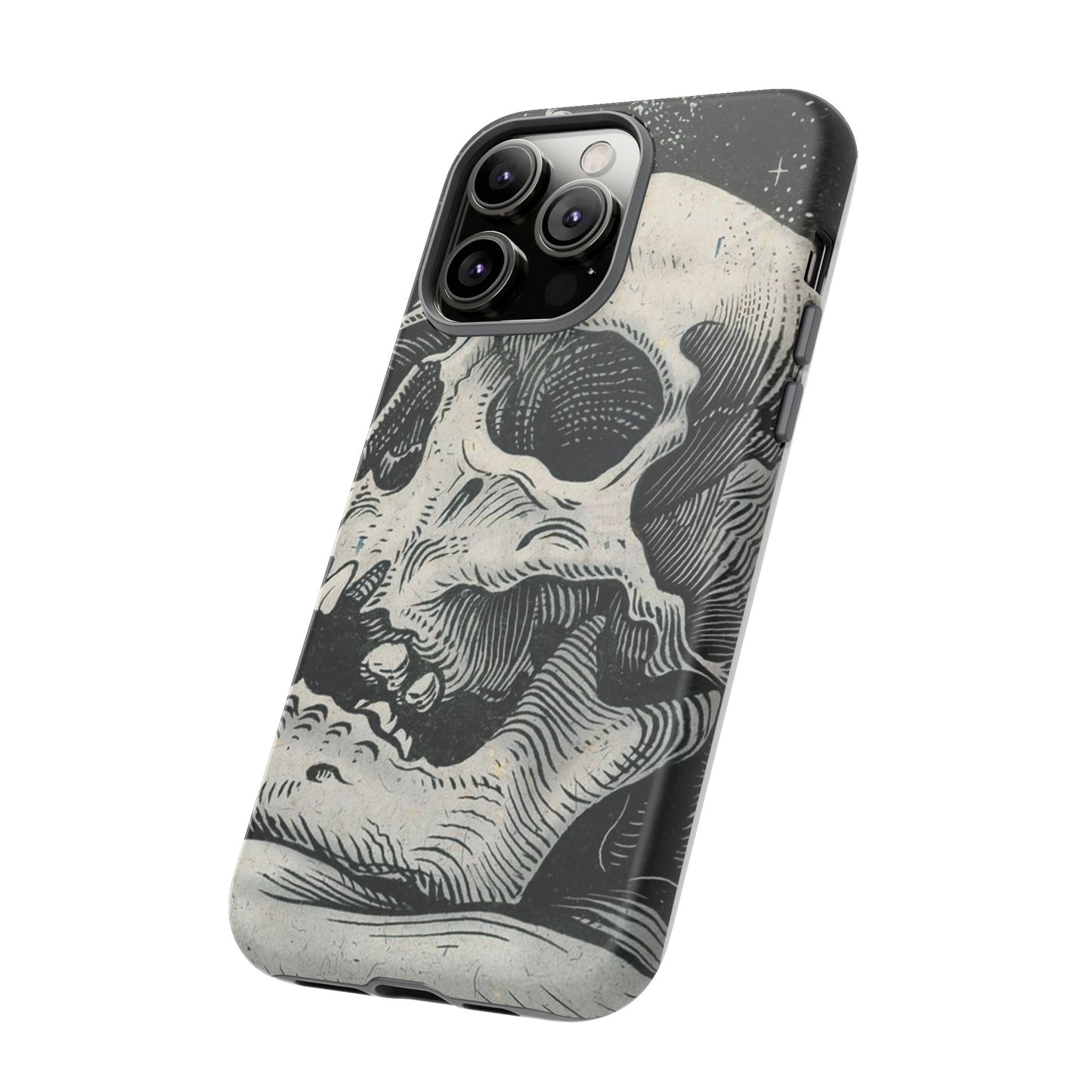 Skull Wallpaper Phone Case | iPhone 15 Plus/ Pro, 14, 13, 12| Google Pixel 7, Pro, 5| Samsung Galaxy S23 All Major Phone Models