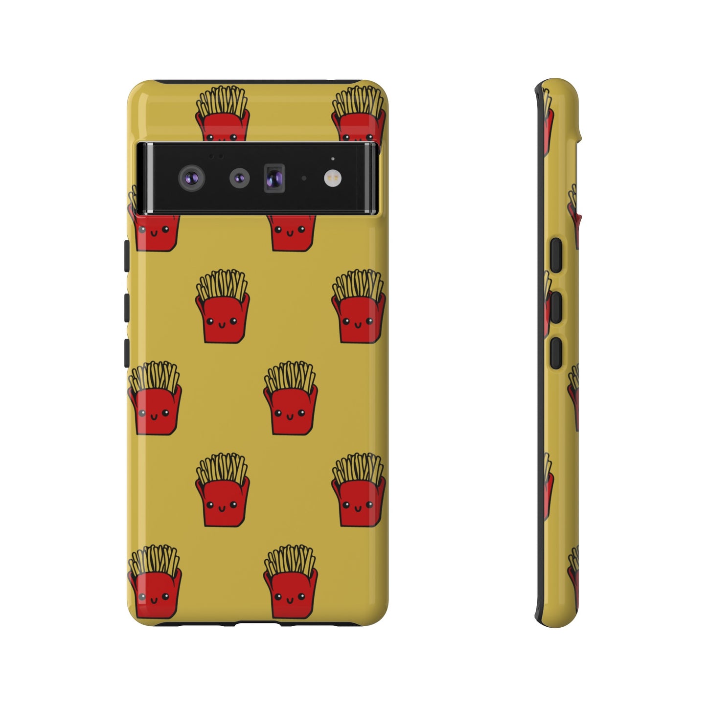 Smiling Fries Wallpaper Phone Case | iPhone 15 Plus/ Pro, 14, 13, 12| Google Pixel 7, Pro, 5| Samsung Galaxy S23 All Major Phone Models