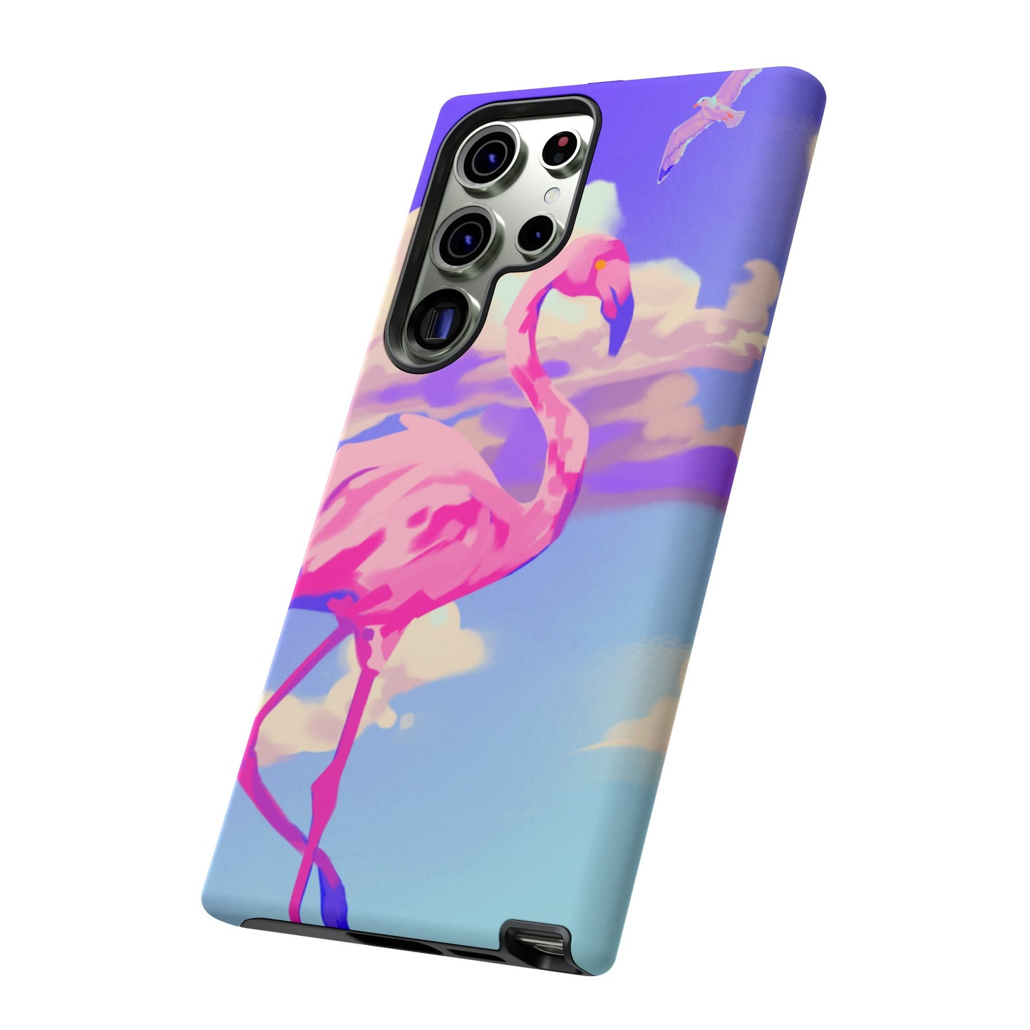 Flamingo In The Clouds Phone Case | iPhone 15 Plus/ Pro, 14, 13, 12| Google Pixel 7, Pro, 5| Samsung Galaxy S23 All Major Phone Models