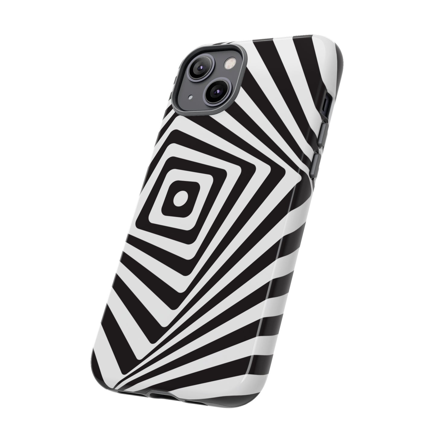 Black & White Spiral Wallpaper Phone Case | iPhone 15 Plus/ Pro, 14, 13, 12| Google Pixel 7, Pro, 5| Samsung Galaxy S23 All Major Phone Models