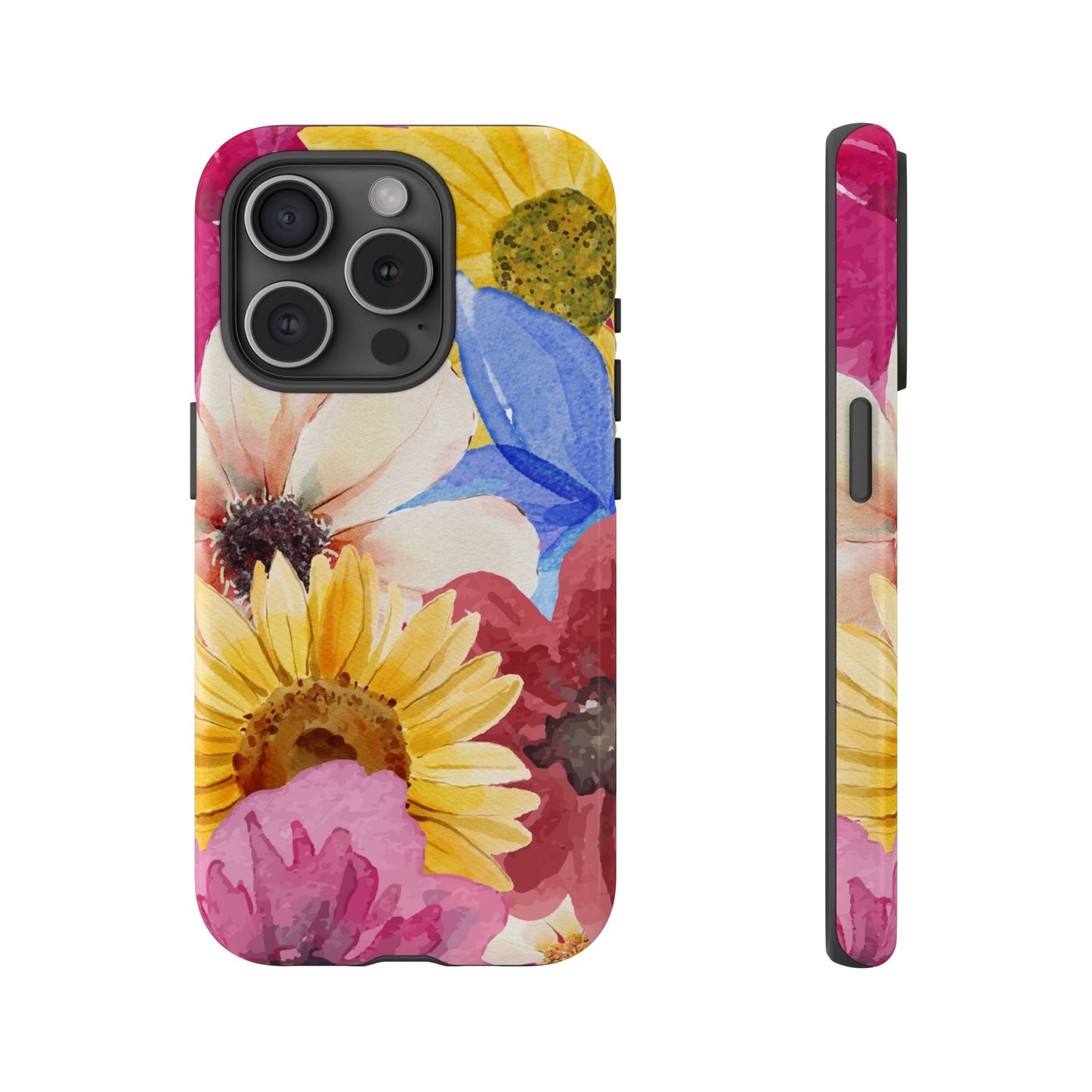 Overlapping Flowers Wallpaper Phone Case | iPhone 15 Plus/ Pro, 14, 13, 12| Google Pixel 7, Pro, 5| Samsung Galaxy S23 All Major Phone Models