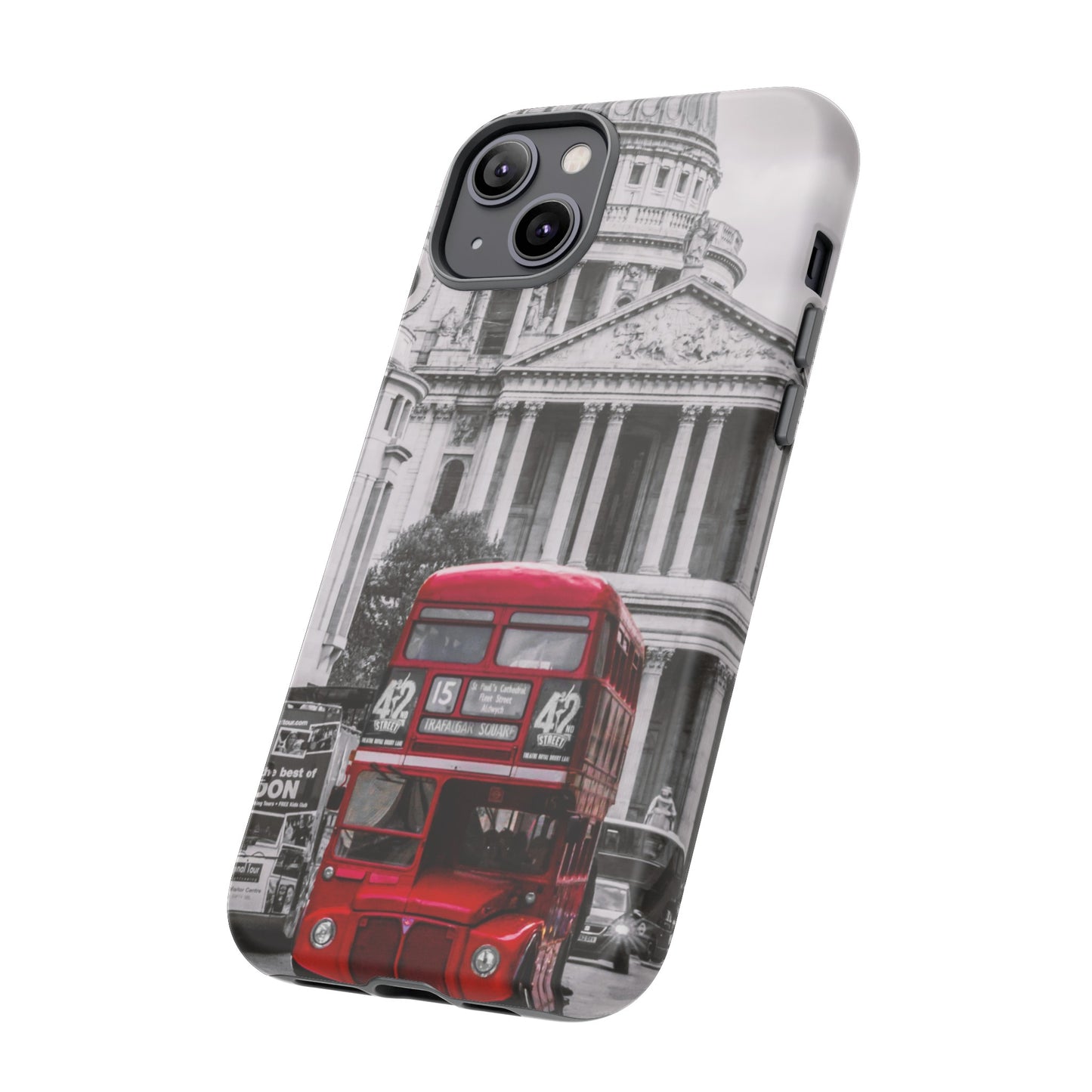 London Bus Wallpaper Phone Case | iPhone 15 Plus/ Pro, 14, 13, 12| Google Pixel 7, Pro, 5| Samsung Galaxy S23 All Major Phone Models